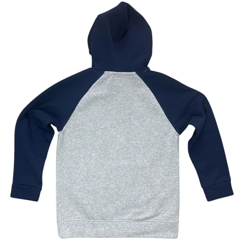 NAUTICA Boy's Large (14/16) Logo Graphic Pullover Hoodie Fleece‎ Gray/Blue
